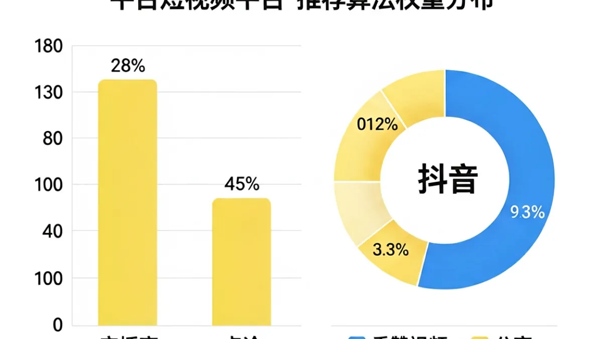 香蕉视频推荐算法运作示意图，展示用户观看行为如何影响内容分发权重与曝光量